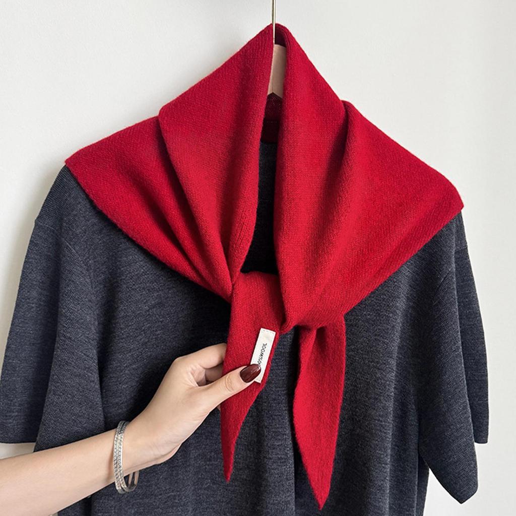Triangle Scarf Warm Wrap Winter Shawl Soft Wool Blend Fashion Scarves for Women Ladies Casual Outdoor Fashion Accessories
