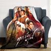 Thai Drama Cast Character Poster Print Flannel Blanket Soft Warm Throw Blanket Pop Culture Home Decor for Sofa Bedroom Travel