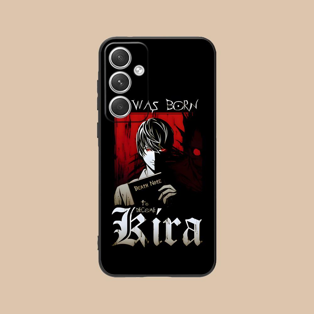 

Death Note Kira Light Mobile Phone Case for Samsung Galaxy S26 S25 S24 S23 S22 S21 S20 Note20 Plus FE Ultra Colorful Cover Cover Galaxy S26