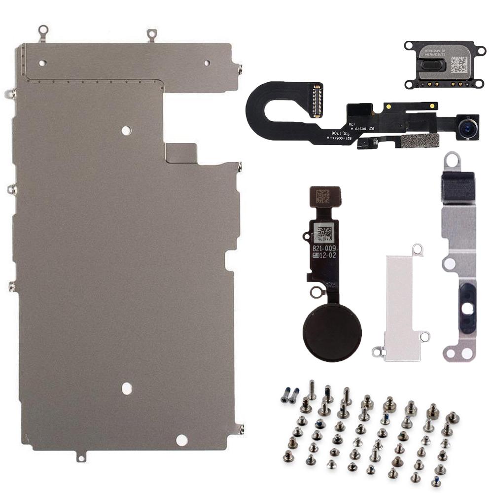 Full Set LCD Parts For iPhone 6 6P 6S 7 7P 8 Plus Front Camera Home Button Key Flex Cable Screen Metal Bracket With Full Screws