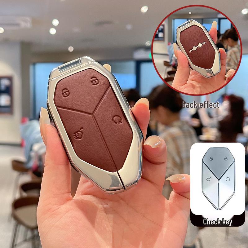 Compatible with BYD Fangchengbao 5 Key Cover, Baowo 5, Baowu 8, Baobao 3 Titanium, Unisex Car Keyring