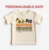 Personaliseerbaar Grote Broer T-shirt in aanbouw, Broer Graafmachine T-shirt, graafmachine shirt, Kinder Broederschap Tee, Grote Broer Broer/Zus Shirt