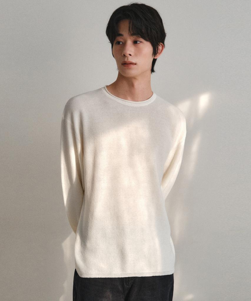 Wednesday Oasis Minimal Hazzi Round Knit_Ivory(Wc26Kn24)