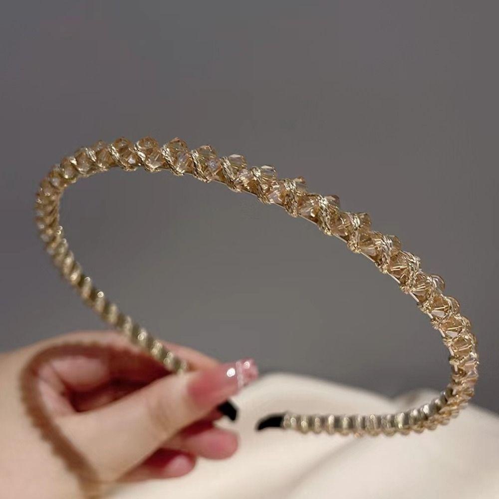 Rhinestone Headwear Crystal Hair Hoop Women Hairband Hair Holder  for Women Lady Girl