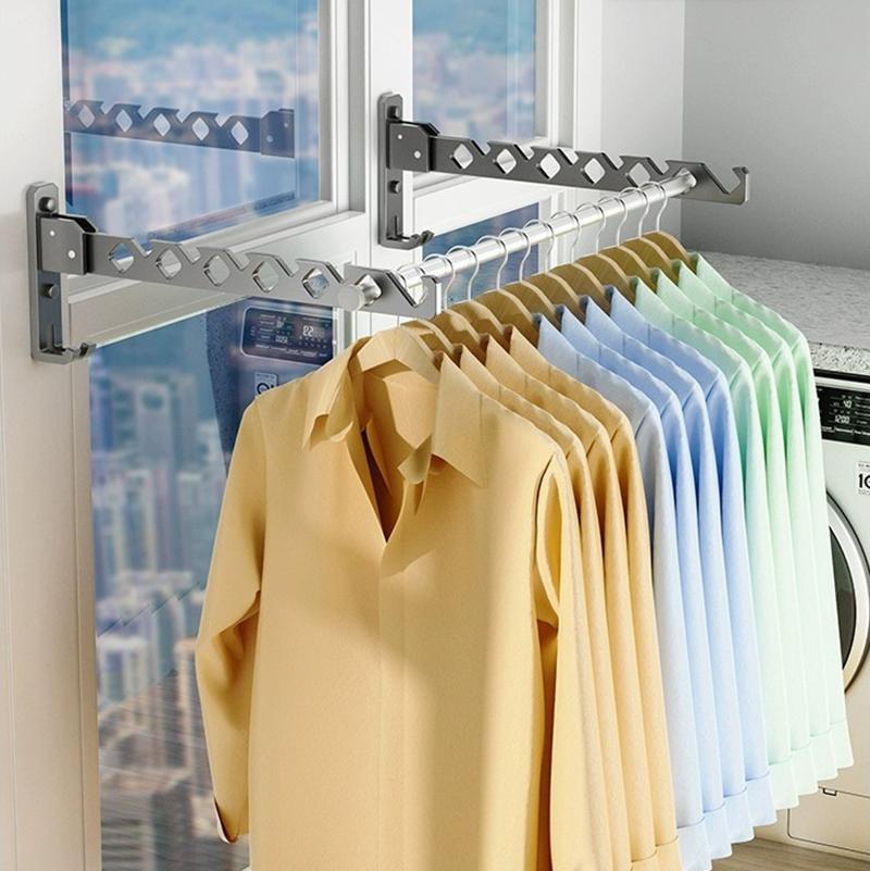 Wall Laundry Dryer Collapsible Clotheslines of Wall Clothes Clothes Drying Rack Adjustable Angle Clothes Hanger