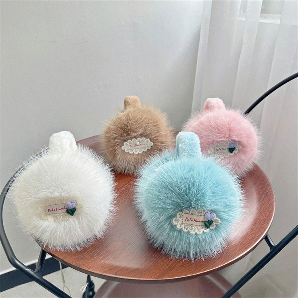 Foldable Winter Earmuffs Soft Plush Ear Covers New Ear Warmers  for Women