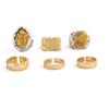 Ingemark 6Pcs/Set Hip Hop Irregular letter Open Ring for Men 2026 New Trendy Goth Adjustable Chunky Ring Grunge Jewelry Gifts