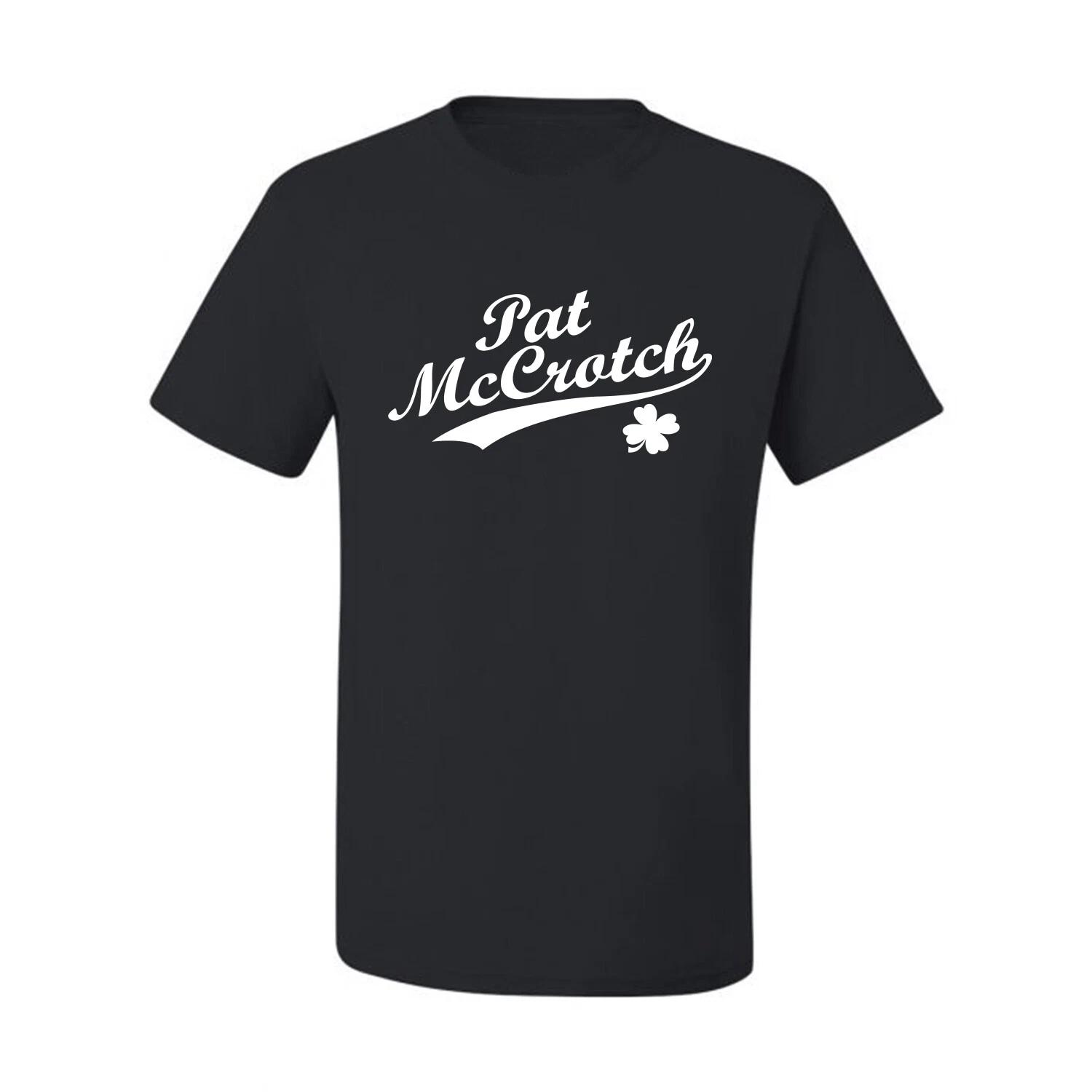 Pat McCrotch Funny Irish Name Drinking St Patricks Day Men Graphic T- Shirt 2XL