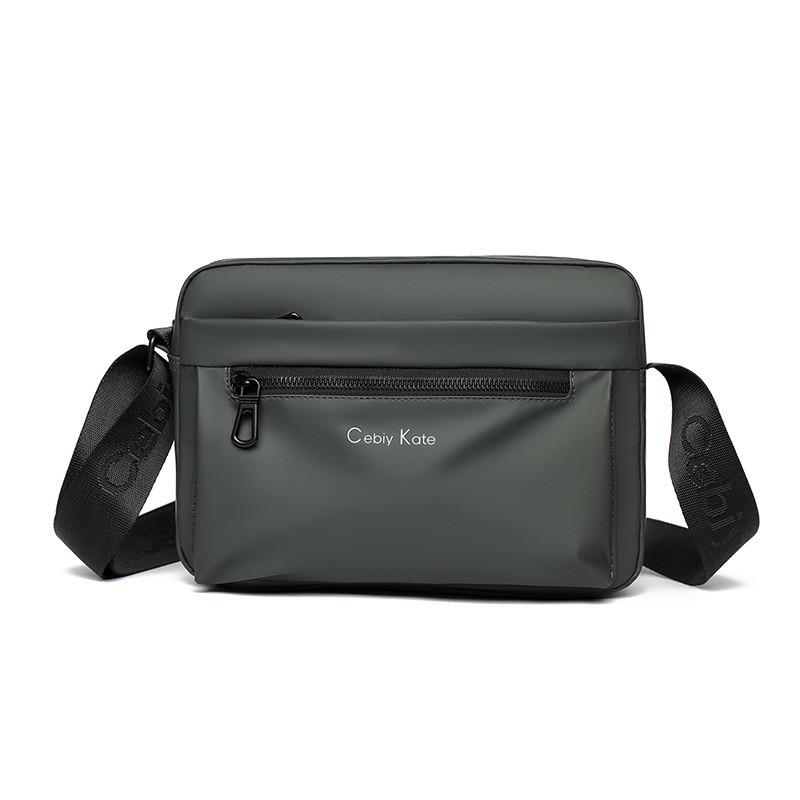 Men Waterproof Leather Film Crossbody Bag For Casual Travel And Commuting