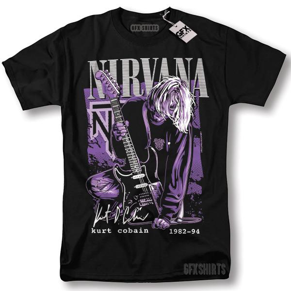 26 Nirvana Shirt Kurt Cobain Rock Concert Tour Vntg Graphic Design T-Shirt Unisex T-Shirt L