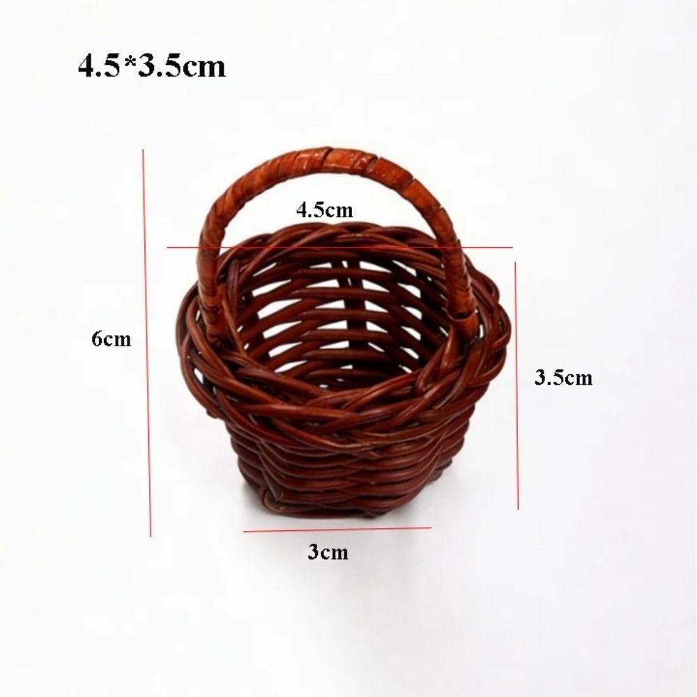 Beautiful Handmade Flower Storage Basket Hand-Woven Round Shape Storage Baskets Shopping Storage Hamper Basket