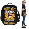 I'm A Beast When I'm Playing Volleyball Lunch Bags Insulated Bento Box Waterproof Lunch Tote Resuable Picnic Bags Thermal Bag