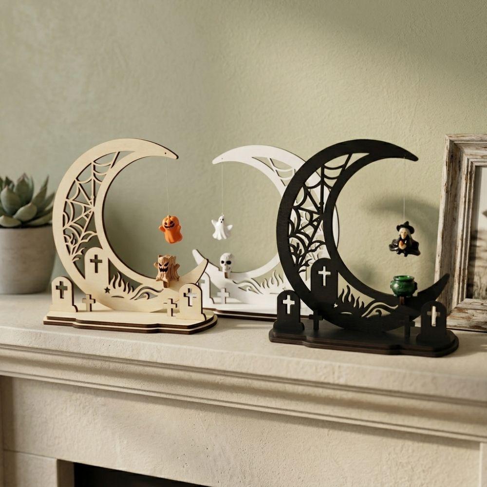 Dark Style Halloween Witch Magnetic Swing Figurine Ghost Hanging Table Ornament  Window Display