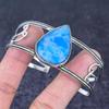 Natürlicher Larimar Edelstein 925 Sterling Silber Armreif Verstellbar T9r14