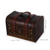 Vintage Treasure Chest Box Small Rectangle Wood Storage Jewelry Boxes European Handmade Case Holder Trinket Keepsake