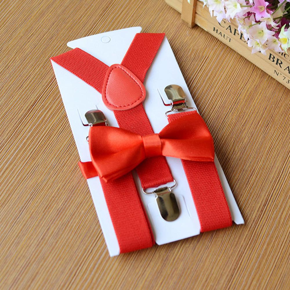 

Эластичные подтяжки на клипсе для мальчиков и девочек 2,5 см + галстук-бабочка, комплект соответствующих брекетов