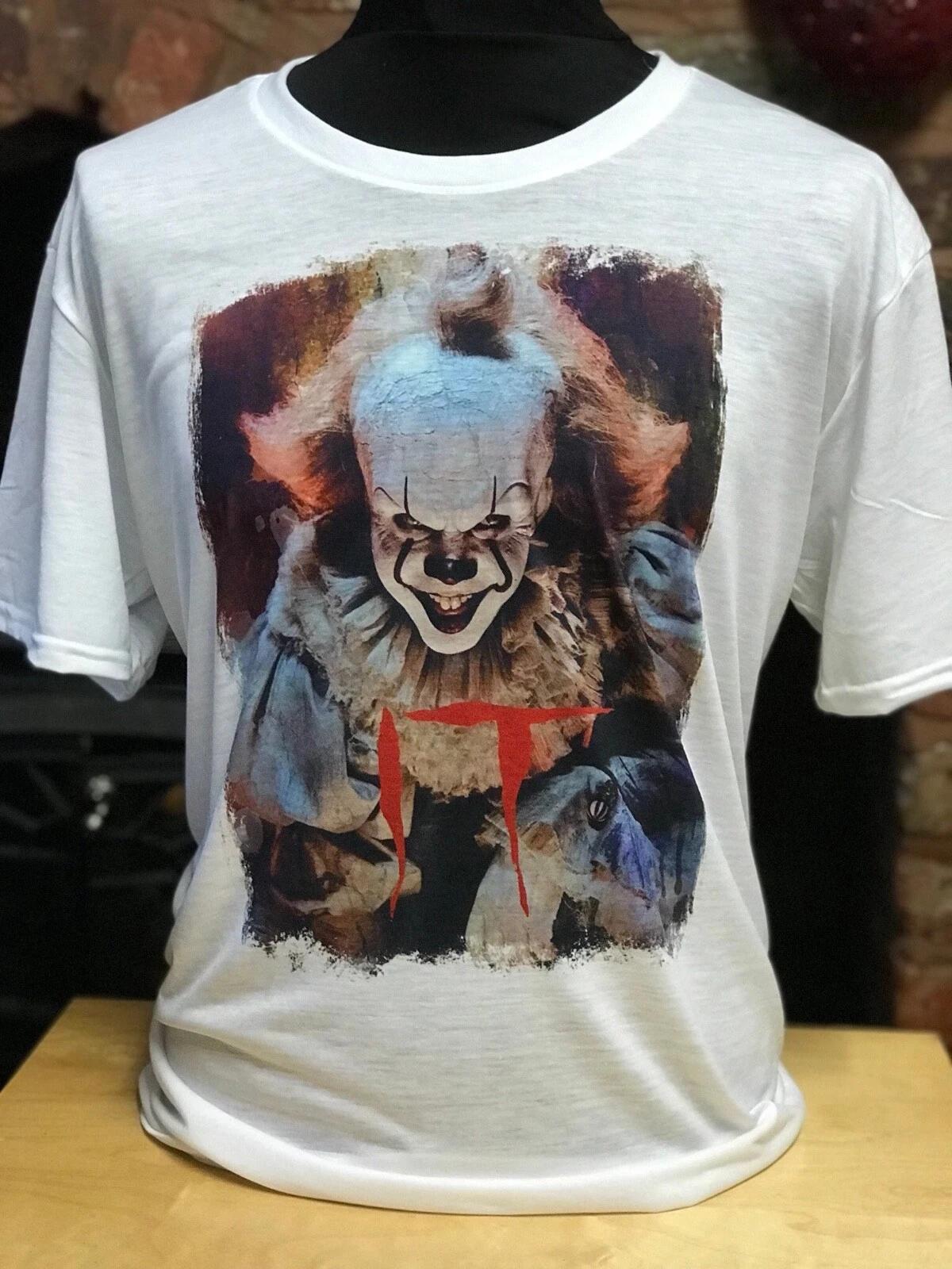 IT Pennywise 100% Cotton T-shirt Mens Tees Top - Mens & Women s sizes S-XXL - horror custom M L XL cult 4XL