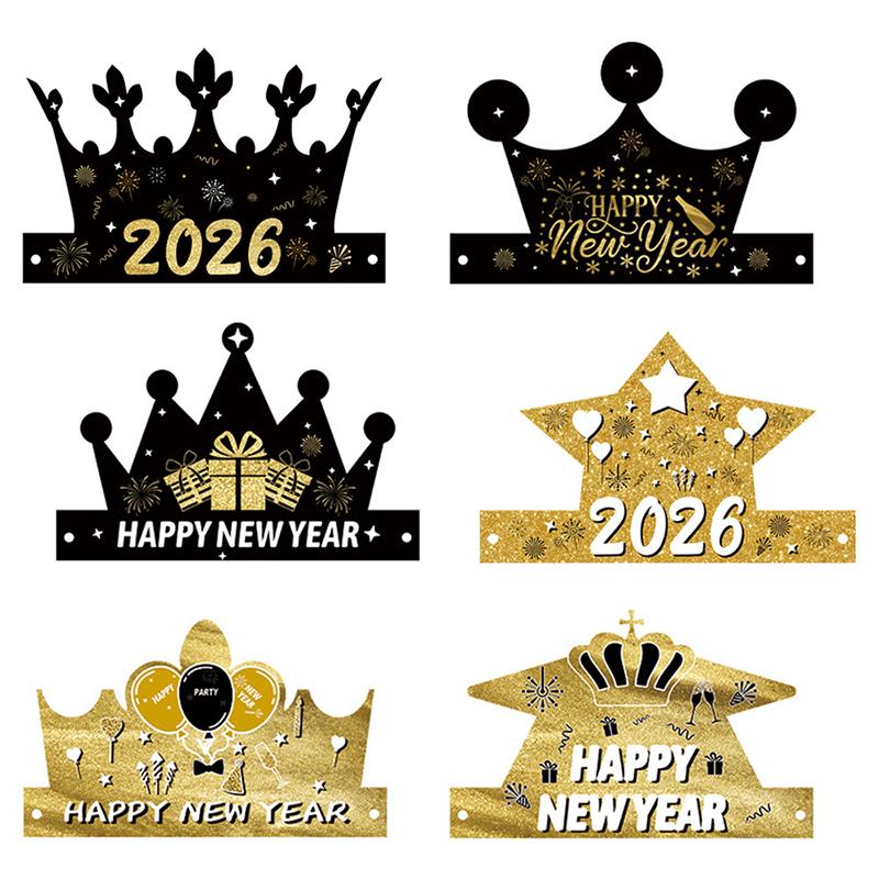 2026 Year'S Theme Party Dress Up Girls Boys Happy Year Celebration Decoration Novelties Supplies Photo Props