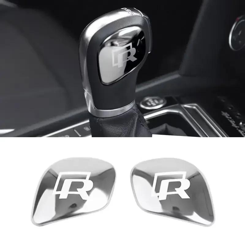 lmn1 Volkswagen Shift Lever Emblem Car Gear Stick Stickers For VW Golf Polo GTI Scirocco ID.3 Passat Tiguan CC Jetta Touareg Touran