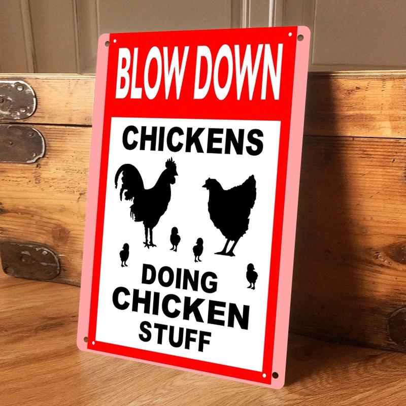 

1 piece Creative Farm Animal Tin Painting, Fun Rooster, Hen, and Chick Pattern Hanging Ornament, Courtyard Garden Decorative Wal (as the picture,20x30cm)