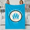 Team O-Olympique de Marseilles Wurf-Flanell-Decke Perfekt für Sofa Büro Bett Reise Schlafen Lesen Entspannen Camping Ganzjahresnutzung
