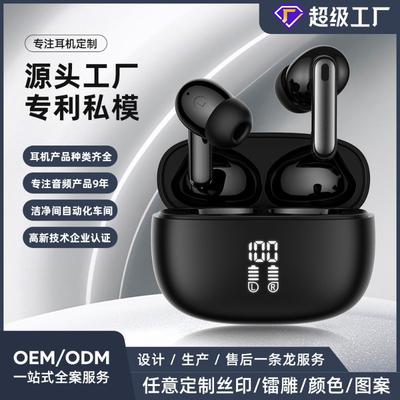 Mark Active Noise Cancellation Earphones + NC Digital Display Wireless In-ear. EOM Stereo