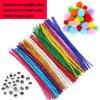 Colorful DIY Chenille Pipe Cleaner Bouquet - Plush, Handmade Spring Craft Pack In Macaron Shades for Children