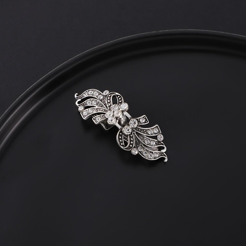 Rhinestone Wool Clothes Clip, Clip, Alloy Corner Buckle, Collar Clip, Scarf Clip, European And American Waist Clip, Fixed Brooch