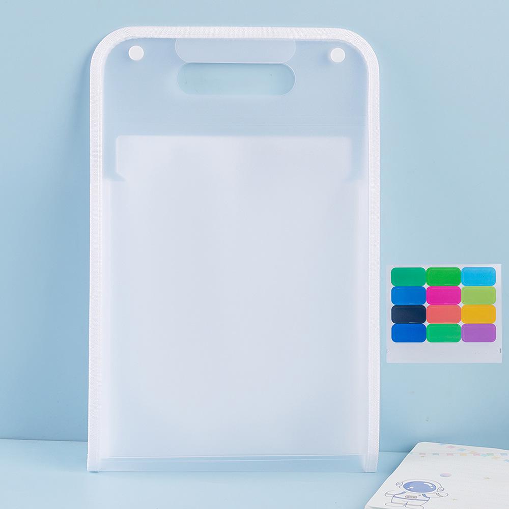 Accordion A4 Multi-Layer Storage Folder with Handles - Large Capacity for Students and Document Organization.