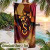 Beach Towel Galatasaray FC Print Custom Name Text Soft Towel for Swimming Pool