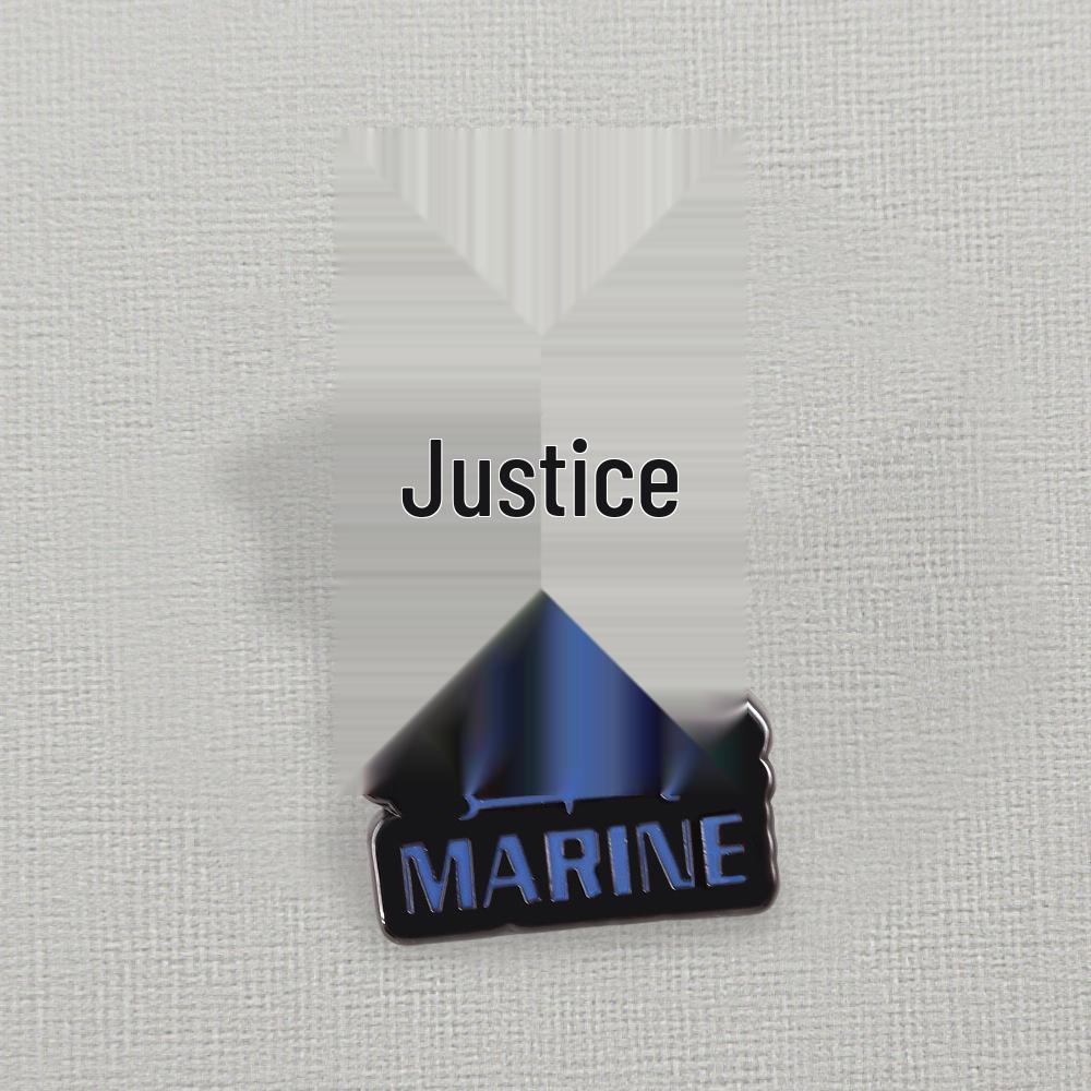 Navy Justice Anime Badge: Trendy Metal Brooch for Backpack & Clothing