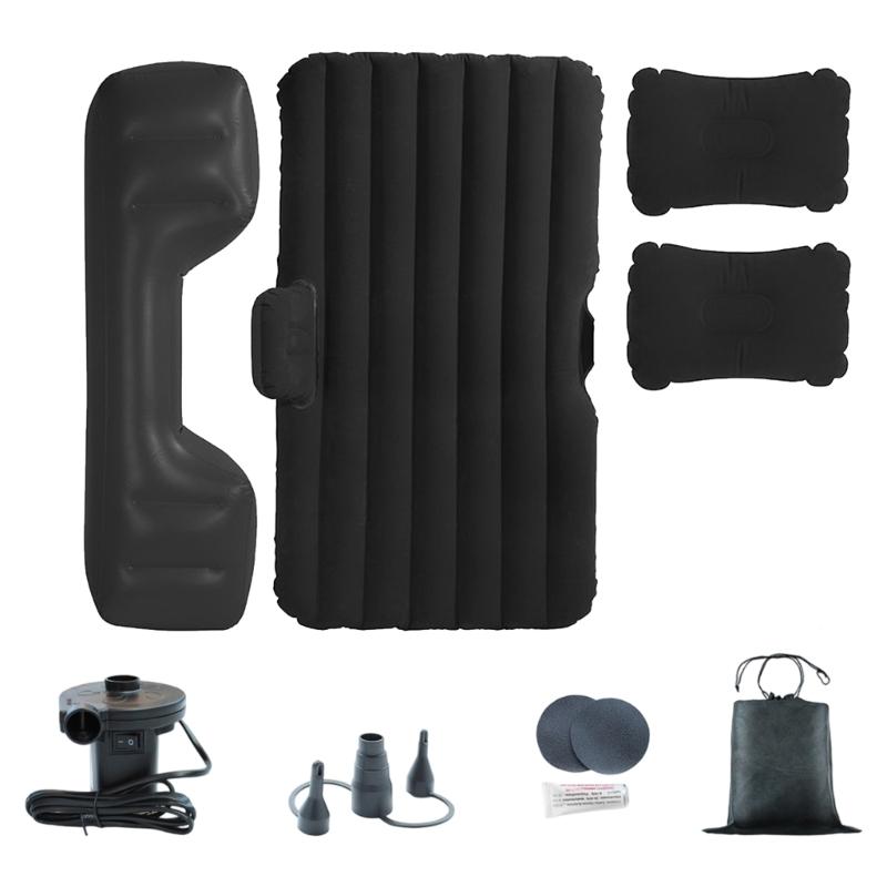 Travel Air Bed T Shape Not Slip Base Body Shape Waves Design Double Layer Leakproof Pad for Car Backseat Children