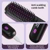 1PC portable wireless hair straightener brush, constant temperature and anti-scalding , hot comb function, Type-C fast charging, LCD screen display