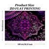 1Pcs Purple Pink Mandala Floral Car Trunk Mat with Anti Slip Cargo Liner Waterproof Rear Storage Protector Floor Mat for SUV Sed