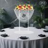 2 Pack Freestanding Acrylic Crystal Flower Stands for Wedding, Party, Event Decor - Modern Clear Flower Arrangement Display Rack