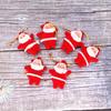 Gold Glitter Santa Claus Tree Ornaments - 4.5cm, 6 Mixed Colors, Christmas Decoration Pendants