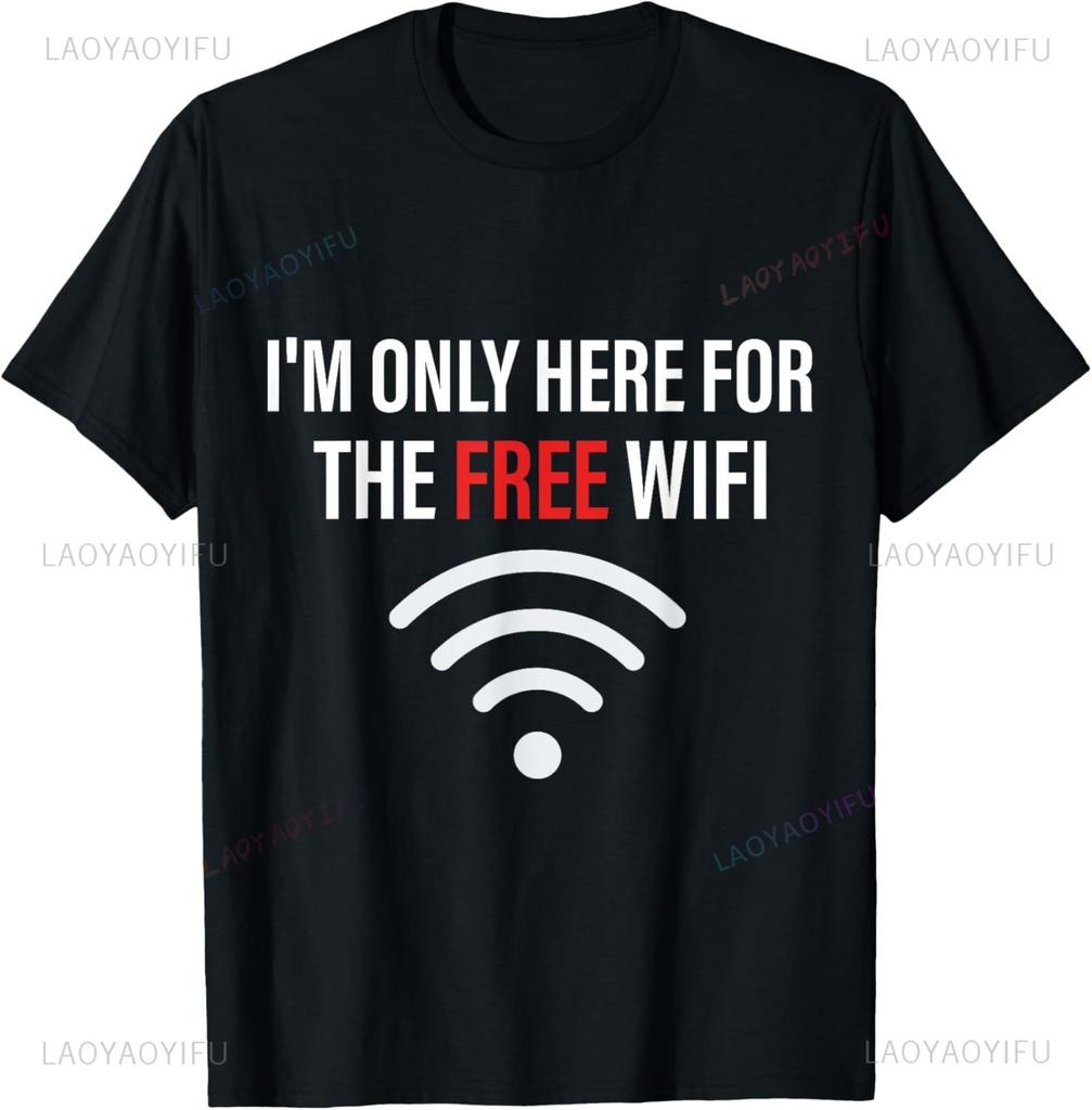 Funny Sarcasm Quote Mens Free WiFi Tshirt Math Equation Novelty Tee Men Clothing Printed Streetwear Graphic T Shirts