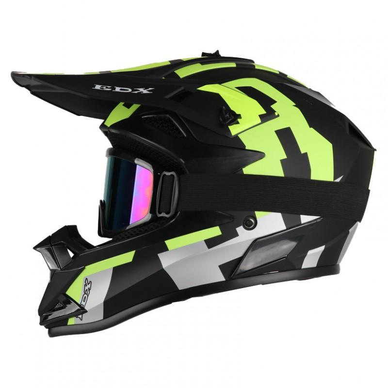 Full Face Off-Road Motorcycle Helmet ABS Material DOT Certified Adult Trail Dirt Bike Riding
