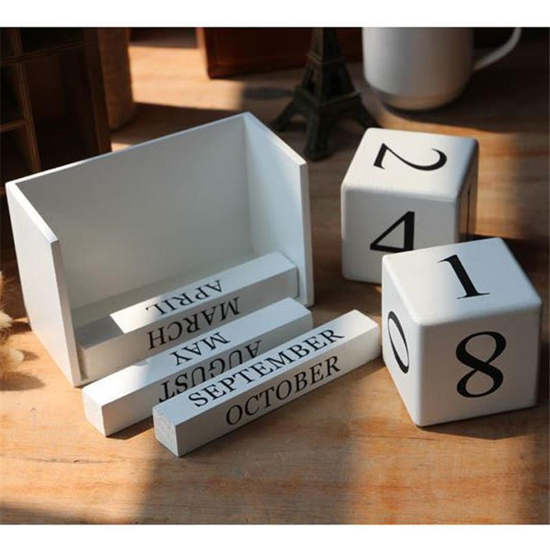 New Wood Calendar Creative Home Decoration Furnishings Living Room Desktop Study Shop Bar Decoration