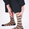 I Hate Monday [IHM2501M06] Man Socks Black Stripe Lip Socks