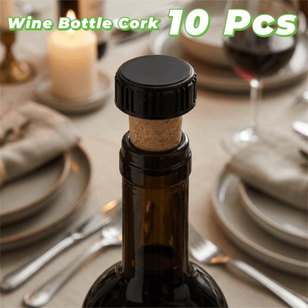 10PCS Vertical Anti-slip Groove Wine Bottle Cork T-Shape Bottle Plug Wine Bottle Stopper Preserving