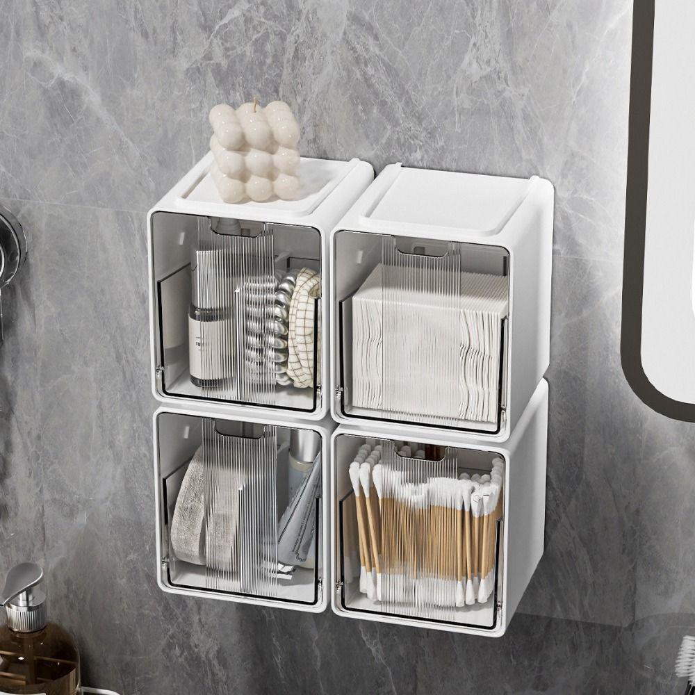 Hanging/Hook Style Drawer Style Storage Box Plastic Makeup Storage Container for Cotton Pad