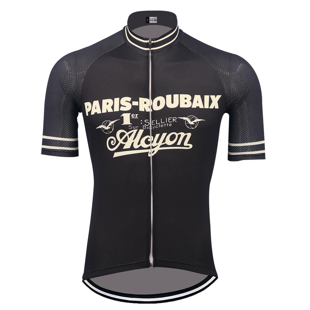 Classic Cycling Jersey Men Short Sleeves Retro Bike Clothing Summer Breathable Quick Drying Mtb Jersey