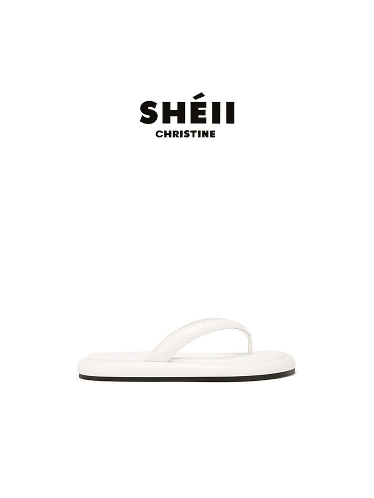 

Sheepskin Su Yinyin has a pair of stepping on shit, beach vacation thick-soled flip-flops, and women s summer cool slippers. 35