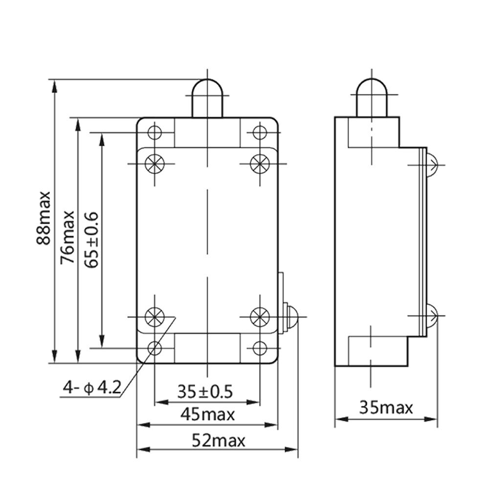 1Pc YBLX-19/001 Direct Acting Position Limit Switch for Embroidery Machine Automatic Reset without Roller