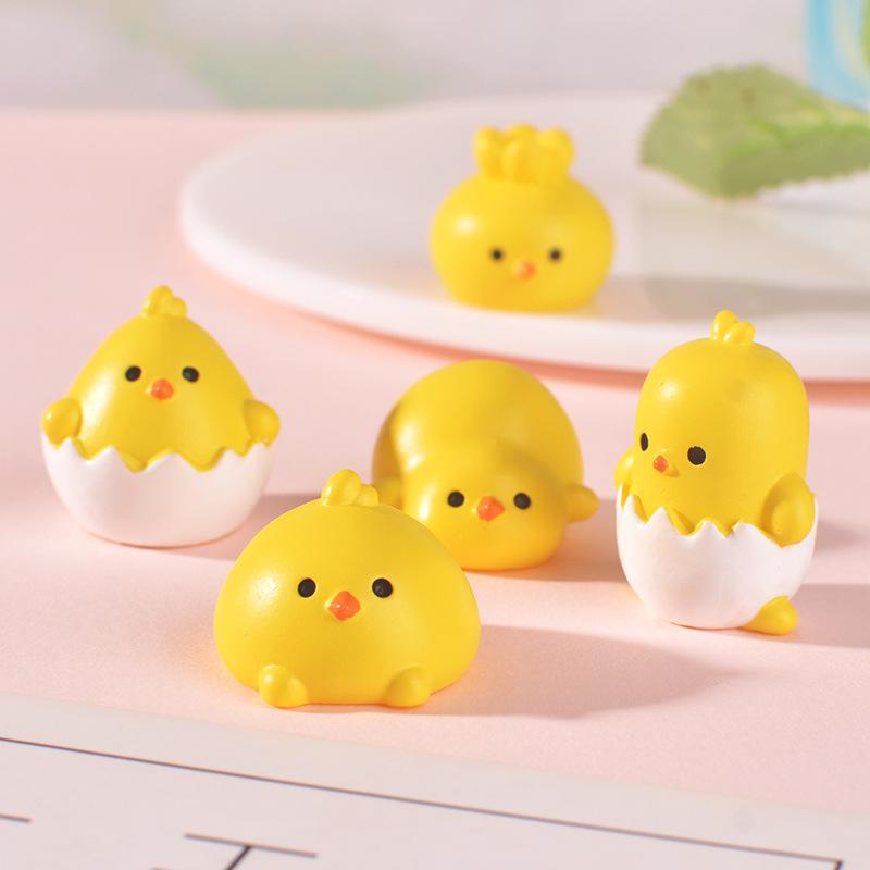 Micro-landscape Creative Cute Eggshell Chicken, Fried Egg Chicken, Diy Handmade Hairpin Decoration, Doll House, Mini Ornaments