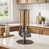 Large Capacity Rotating Utensil Storage Rack Space Saving Spoon Hanging Rack  for Kitchen