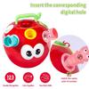 Apple Sorting Toy with Storage Stacking Toy Matching Number Toys with Number & Color Sorting Apple & Worm for Baby Toddlers