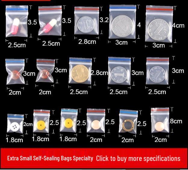 PE Self-Sealing Bag - 3.5cm X 3.5cm, 20 Silk, Small Item Packaging