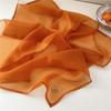 Solid Color Cotton Linen Scarves Thin Pure Color Silk Scarf All-match Square Handkerchief  Female